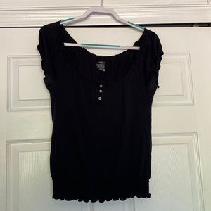 Black Old Navy Ruffle Top